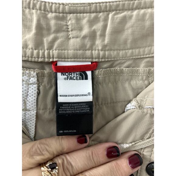 The North Face Womens Hiking Performance Trail Shorts Sz 4 Khaki Brown Gorpcore - Picture 7 of 16